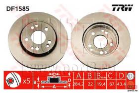 TRW DF1585 - Jgo Discos De Freno