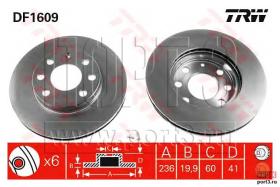 TRW DF1609 - Jgo Discos De Freno