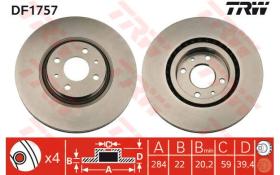 TRW DF1757 - Jgo Discos De Freno