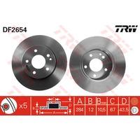 TRW DF2654 - Jgo Discos De Freno