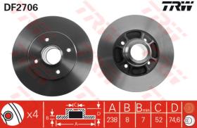 TRW DF2706 - Jgo Discos De Freno