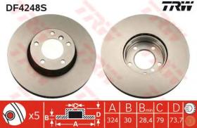 TRW DF4248S - Disco De Freno