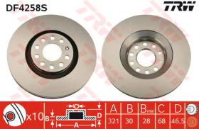 TRW DF4258S - Disco De Freno