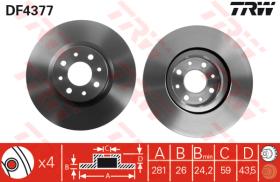 TRW DF4377 - Jgo Discos De Freno