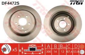 TRW DF4472S - Disco De Freno