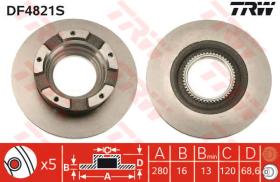 TRW DF4821S - Disco De Freno