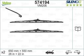 Valeo 574194 - VM206 CARTON DE 2 ESCOB.SILEN.(550+