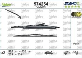 Valeo 574254 - VM209 ESTUCHE KIT 2 ESCOBILLAS SILE