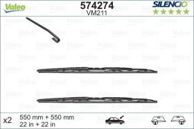 Valeo 574274 - 574274 VM211 ESTUCHE 2 ESCOBILLAS