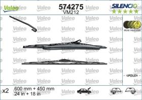 Valeo 574275 - VM212 ESTUCHE 2 ESCOBILLAS SILENCIO