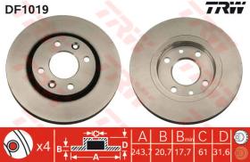 TRW DF1019 - Jgo Discos De Freno