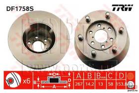 TRW DF1758S - Disco De Freno