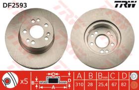 TRW DF2593 - Jgo Discos De Freno