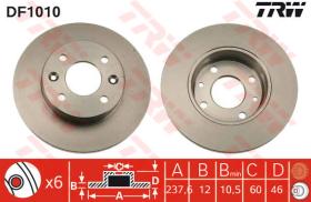 TRW DF1010 - Jgo Discos De Freno