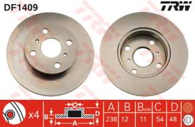 TRW DF1409 - Jgo Discos De Freno