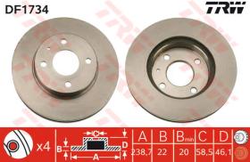 TRW DF1734 - Jgo Discos De Freno