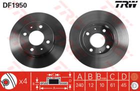 TRW DF1950 - Jgo Discos De Freno