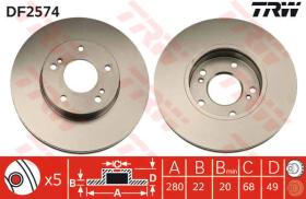 TRW DF2574 - Jgo Discos De Freno