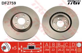 TRW DF2759 - Disco De Freno G