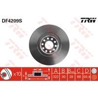 TRW DF4209S - Disco De Freno