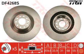 TRW DF4268S - Disco De Freno