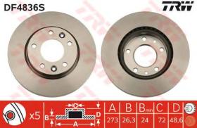 TRW DF4836S - Disco De Freno