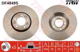 TRW DF4849S - Disco De Freno