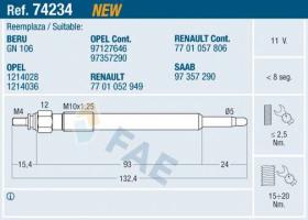 Fae 74234 - 74234 Calentador Termoplus