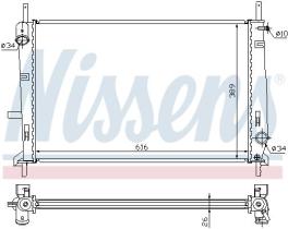 Nissens 62056A - Rad.Ford Mondeo 2,5-1,8 Td 97-
