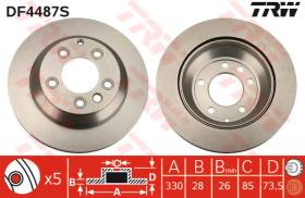 TRW DF4487S - Disco Freno