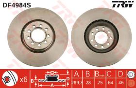 TRW DF4984S - Disco Freno